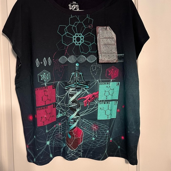 DNA theme T-Shirt, XL, Blue, Brand Medicine - Picture 2 of 5